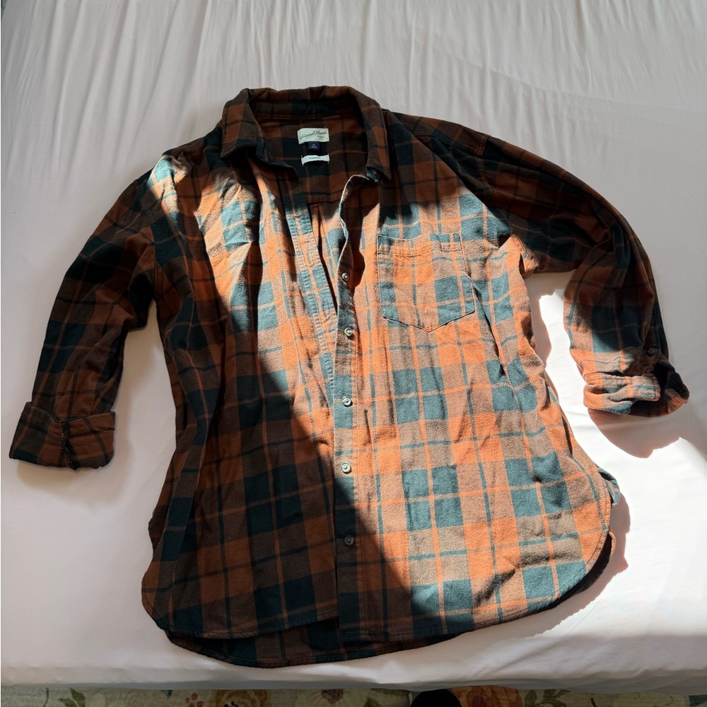 Taylor Swift Evermore-Inspired Oversized Plaid Shirt Women’s XL